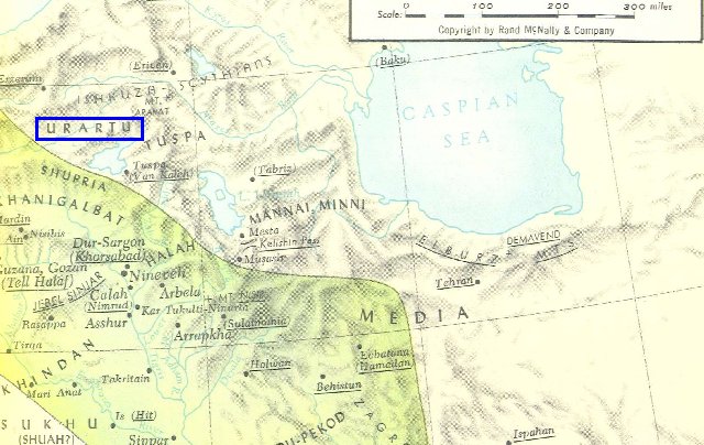 Urartu Map With Ancient Names